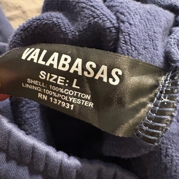 Valabasas “Mute” Navy Blue Fleece Sweats. - Picture 7 of 8